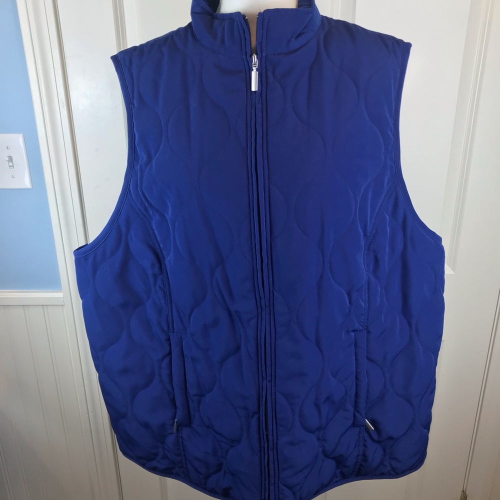 Avenue Royal Blue Quilted Vest - Size 26/28